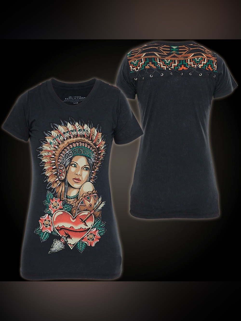 Affliction White Fawn T-shirt NWT size large